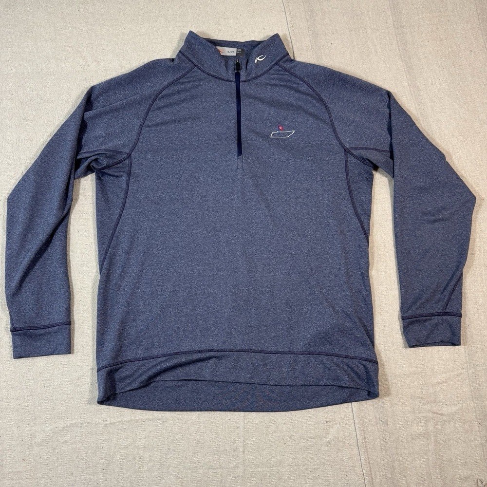 KJUS 1/4 Zip Pullover Womens‎ Large Blue Golf Club Of Tennessee